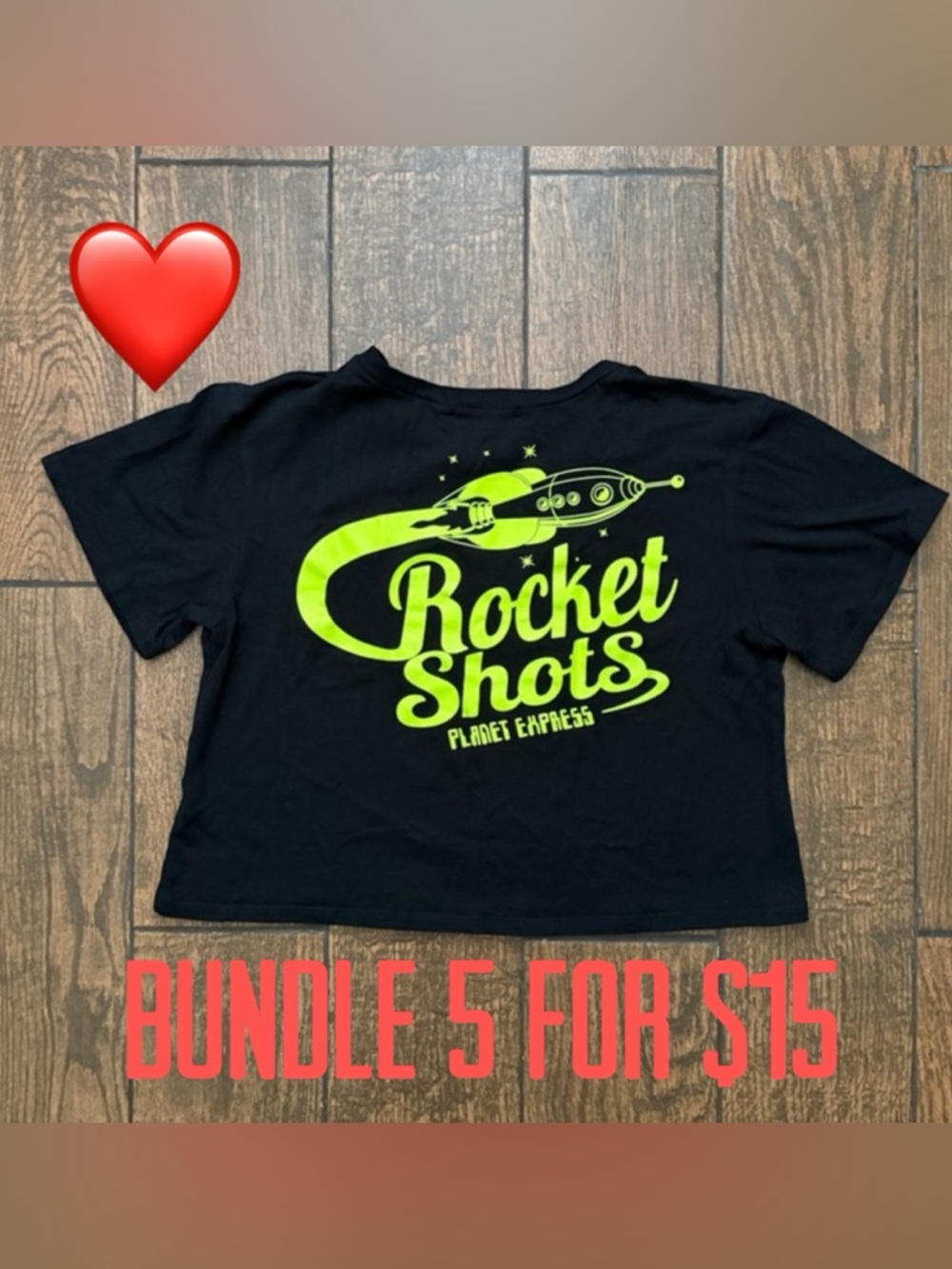 ❤️5 for $15❤️ French Pastry Planet Express Crop Top T-shirt - Size Small